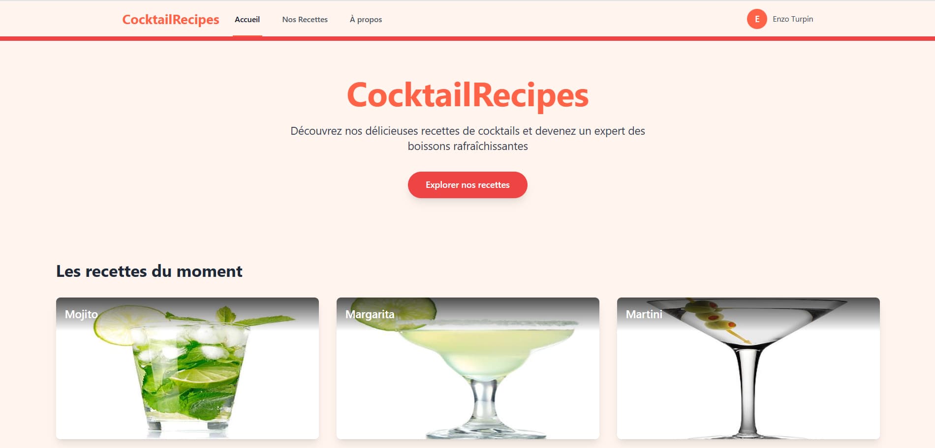 Cocktail Recipes Project